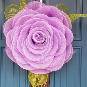 Lavender Rose Wreath Handmade